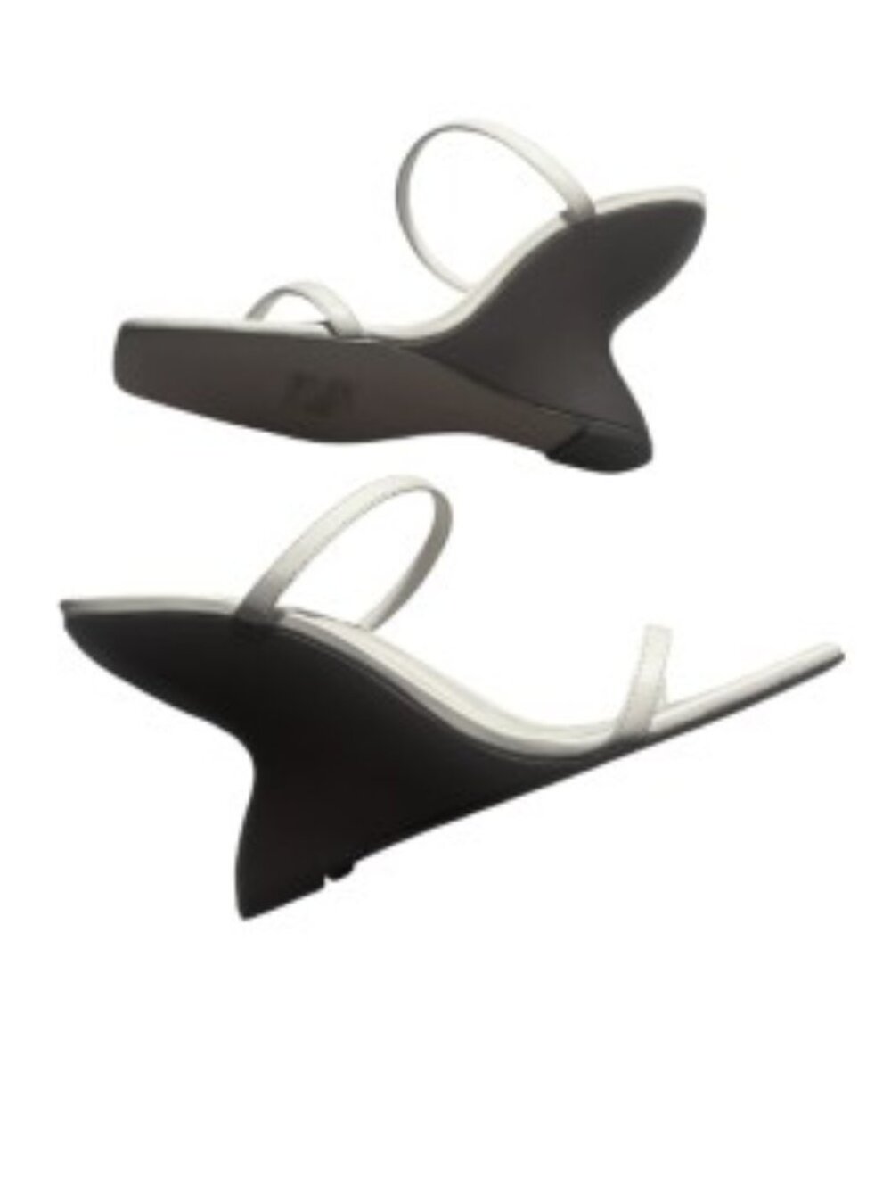 BCBGMaxAzria White Minimalist Strappy Sandals